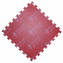 Модульный пол высокой степени жесткости. Плитки 50х50х1,3см. Красный