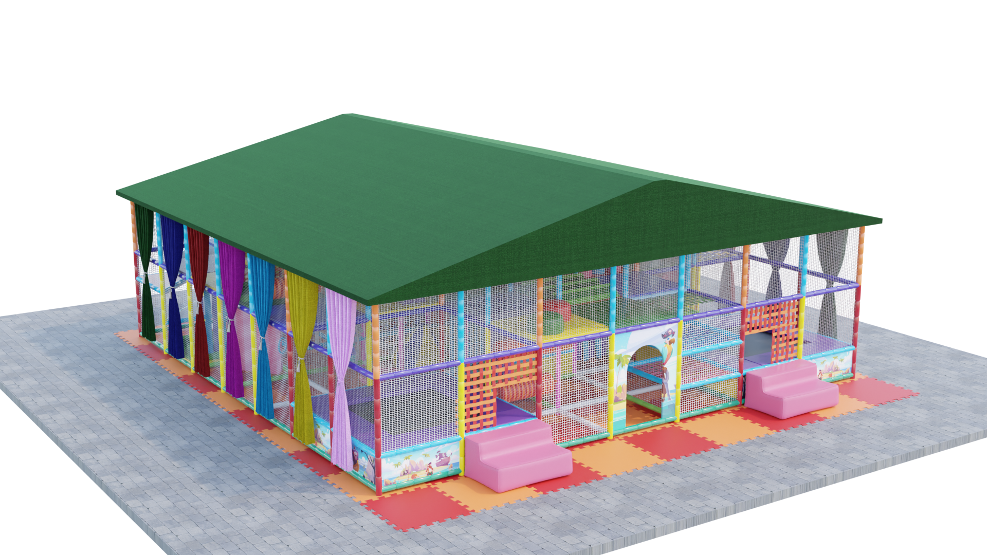 уличный лабиринт "Остров пиратов"