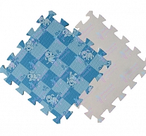 Модульное покрытие 2-стороннее "голубая клетка+собачки"