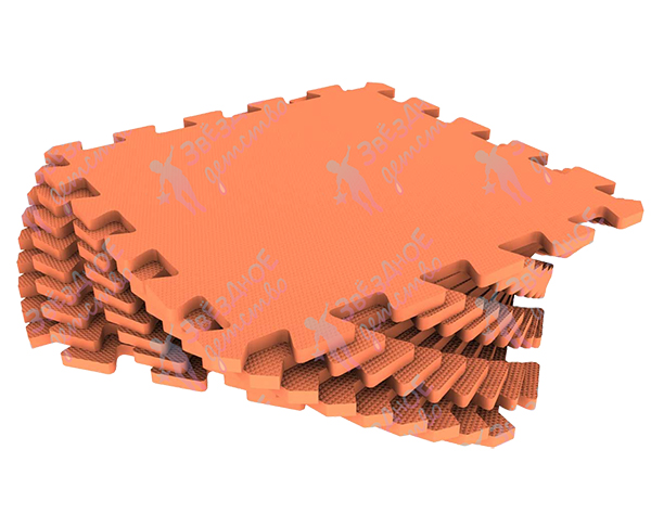 Универсальный ковер-пазл. 1кв.м. Оранжевый