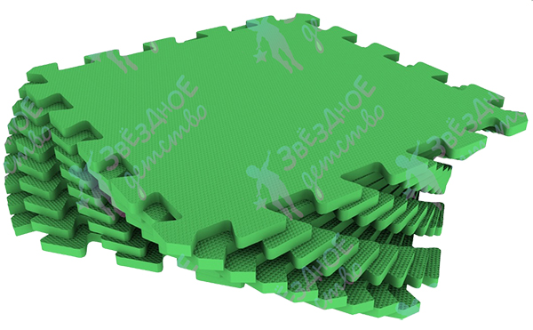 Универсальный ковер-пазл. 1кв.м. Зеленый