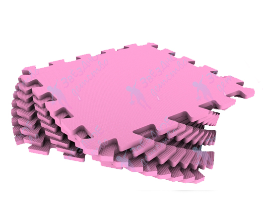 Универсальный ковер-пазл. 1кв.м. Розовый
